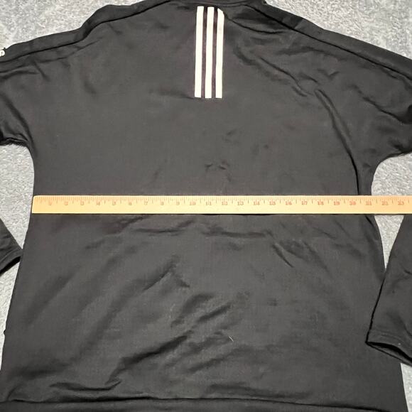 Adidas Jacket Mens Large Climaheat 1/4 Zip Pullover Jacket Black M ID - Picture 4 of 8